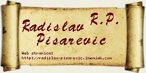 Radislav Pisarević vizit kartica